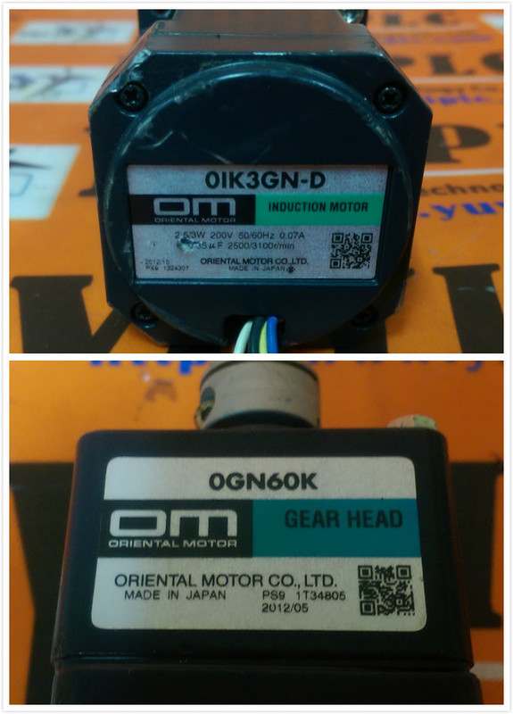 ORIENTAL 0GN60K WITH 0IK3GN-D MOTOR - PLC DCS SERVO Control MOTOR POWER ...